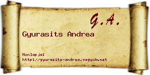 Gyurasits Andrea névjegykártya