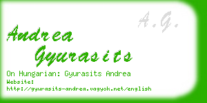 andrea gyurasits business card